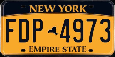 NY license plate FDP4973