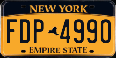 NY license plate FDP4990