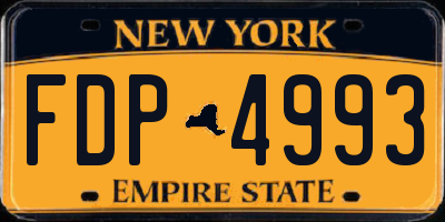 NY license plate FDP4993