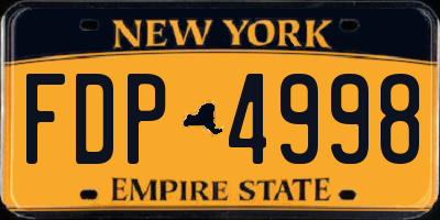NY license plate FDP4998
