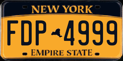 NY license plate FDP4999