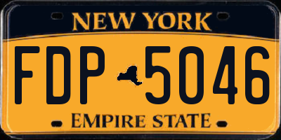 NY license plate FDP5046