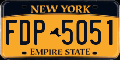 NY license plate FDP5051