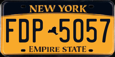 NY license plate FDP5057