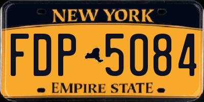 NY license plate FDP5084
