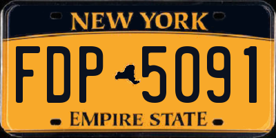 NY license plate FDP5091