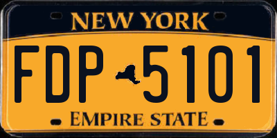 NY license plate FDP5101