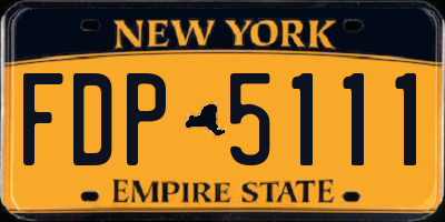 NY license plate FDP5111