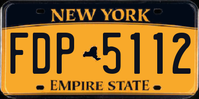 NY license plate FDP5112