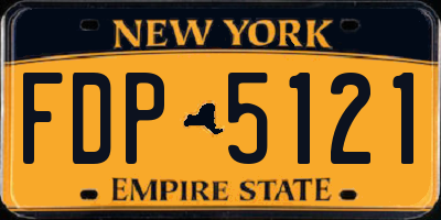 NY license plate FDP5121