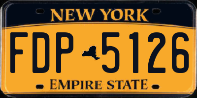 NY license plate FDP5126