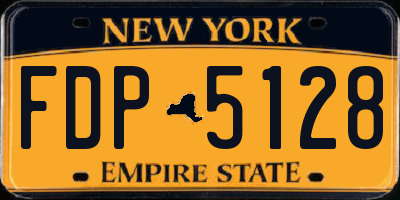 NY license plate FDP5128