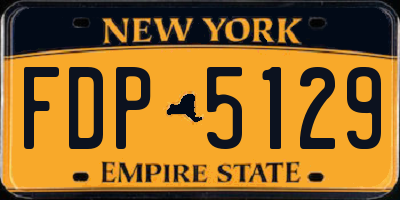 NY license plate FDP5129
