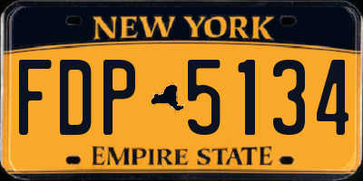 NY license plate FDP5134