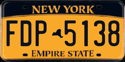 NY license plate FDP5138