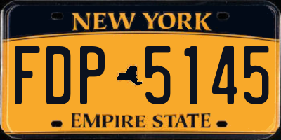 NY license plate FDP5145