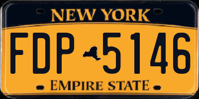 NY license plate FDP5146
