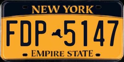 NY license plate FDP5147