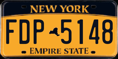 NY license plate FDP5148