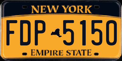 NY license plate FDP5150