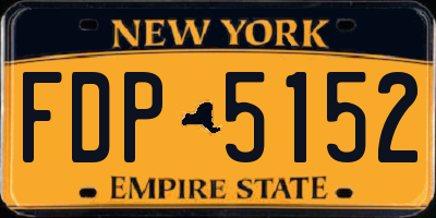 NY license plate FDP5152
