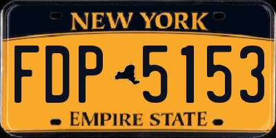 NY license plate FDP5153