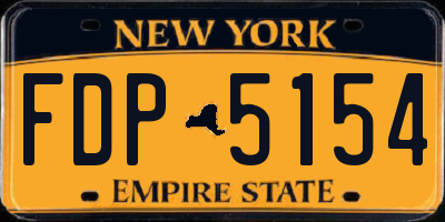 NY license plate FDP5154