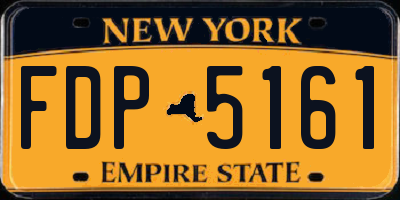 NY license plate FDP5161