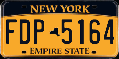 NY license plate FDP5164