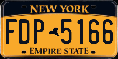 NY license plate FDP5166