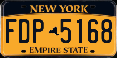 NY license plate FDP5168