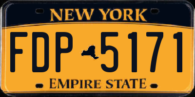 NY license plate FDP5171