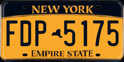 NY license plate FDP5175
