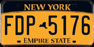NY license plate FDP5176