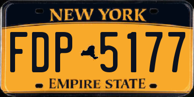 NY license plate FDP5177