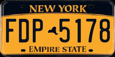 NY license plate FDP5178