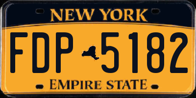NY license plate FDP5182
