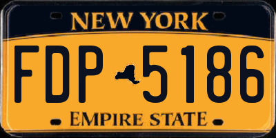 NY license plate FDP5186