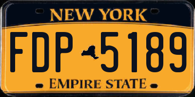 NY license plate FDP5189