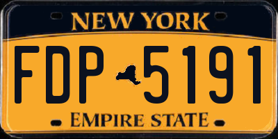NY license plate FDP5191