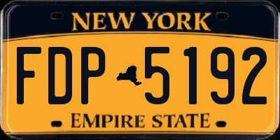NY license plate FDP5192
