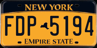 NY license plate FDP5194