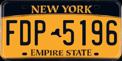 NY license plate FDP5196