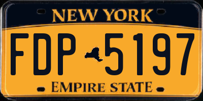 NY license plate FDP5197
