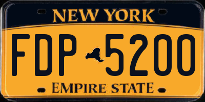 NY license plate FDP5200
