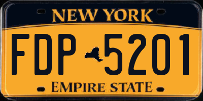 NY license plate FDP5201