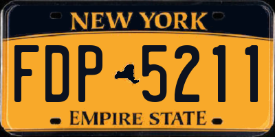 NY license plate FDP5211