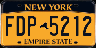 NY license plate FDP5212