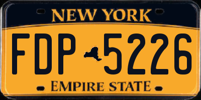 NY license plate FDP5226