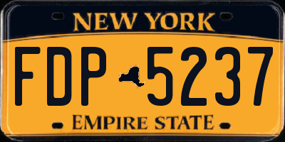 NY license plate FDP5237